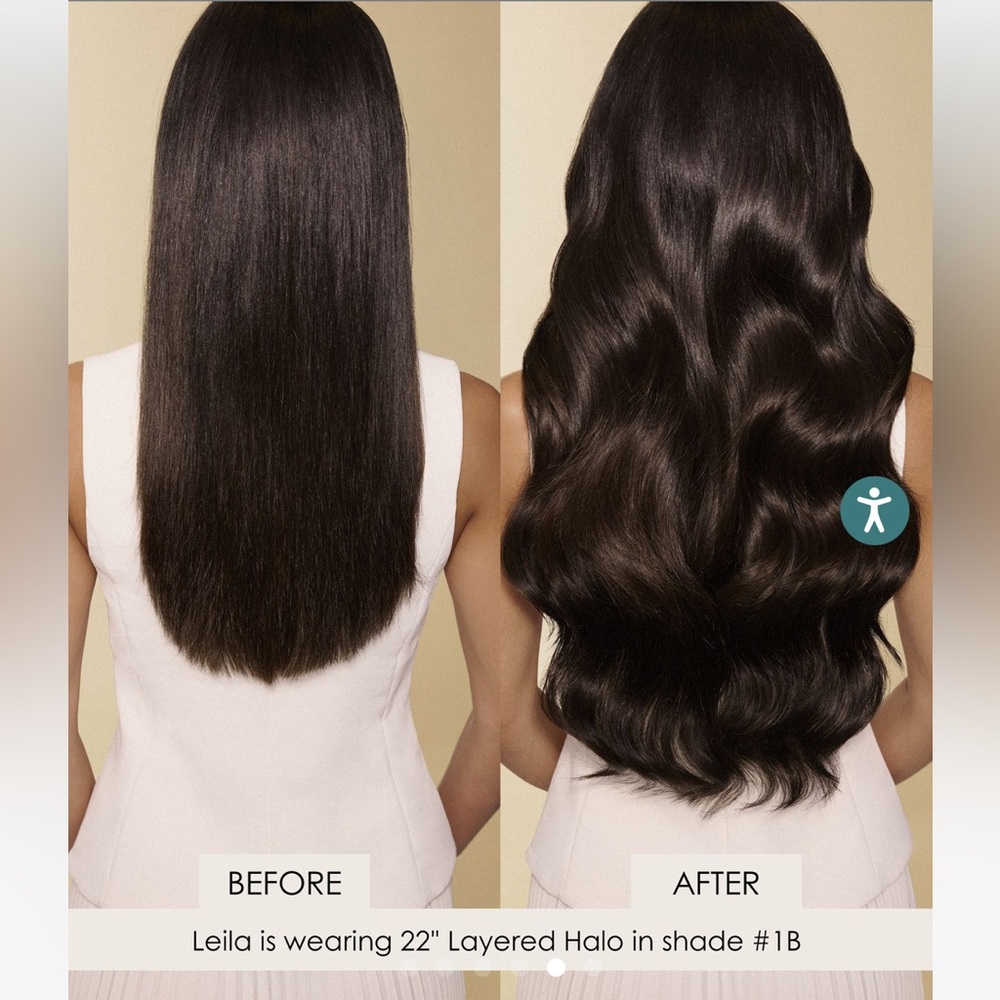 Hidden Crown Layers Halo Hair Extension Jet Black - Picture 10 of 10